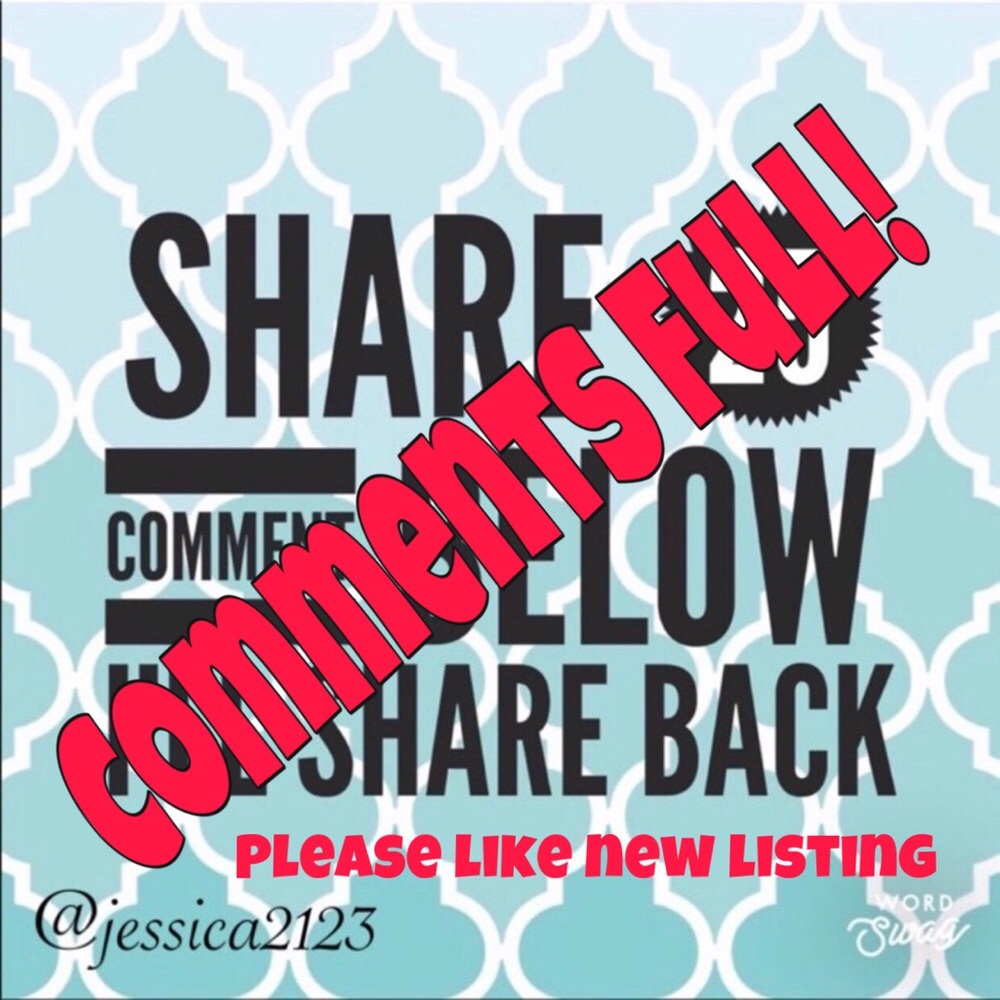 Comments full! Please like new listing! ☺️